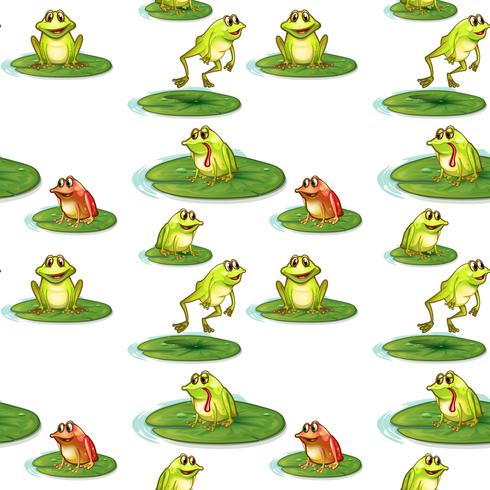 Seamless frogs vector