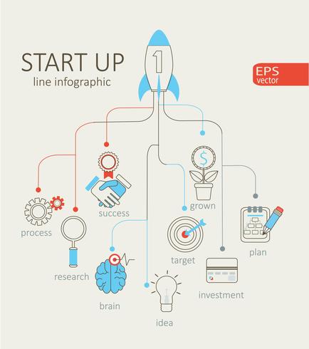 Concept of startup. vector