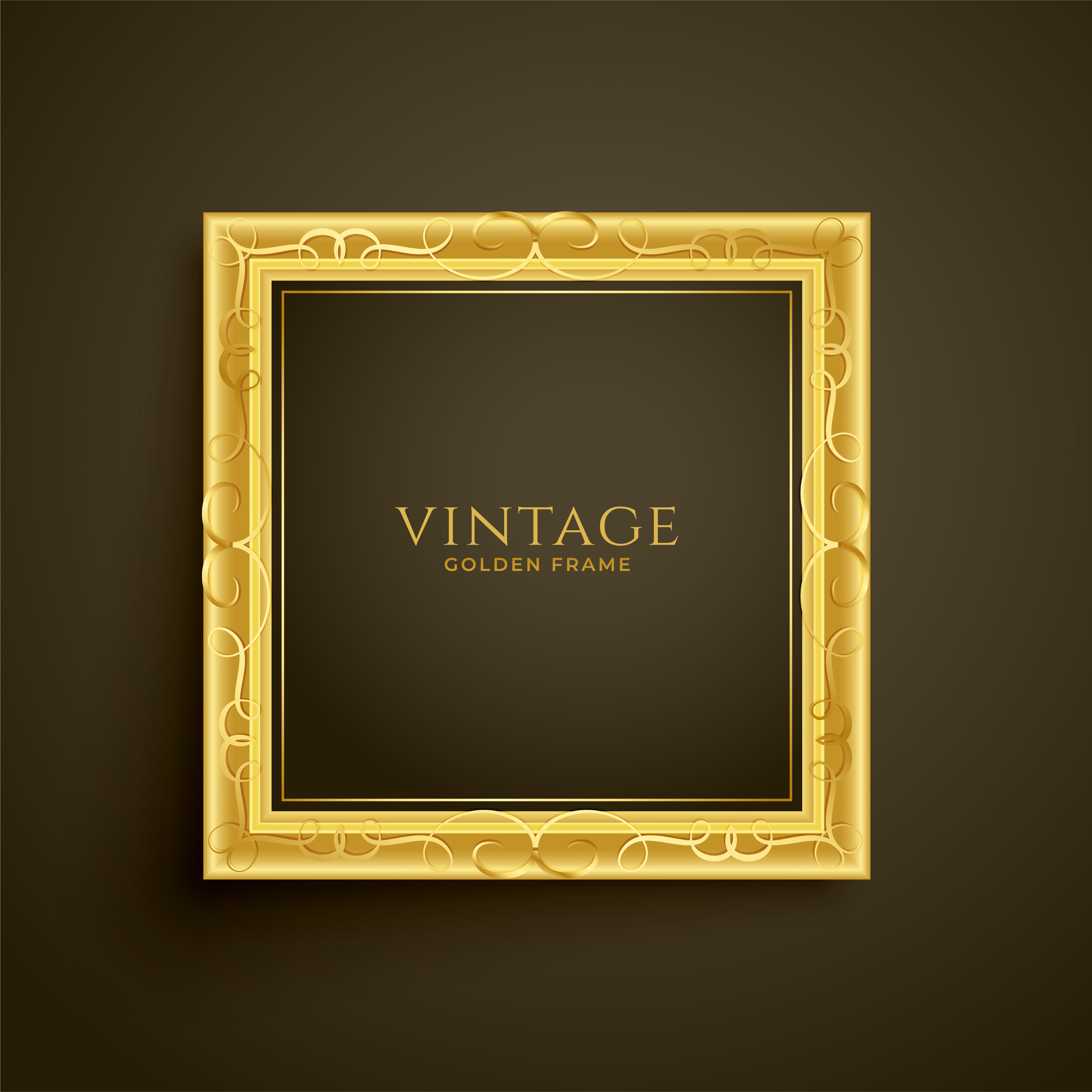 golden vintage luxury frame design Download Free Vector Art, Stock