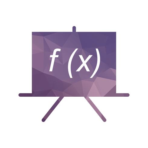 Fórmula llena de icono de poli baja vector