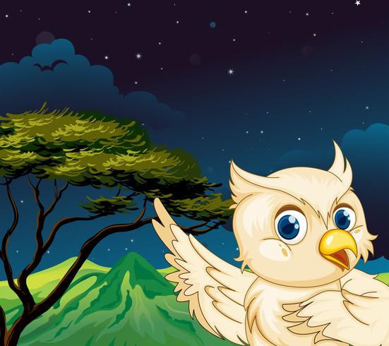 A big bird in the forest vector