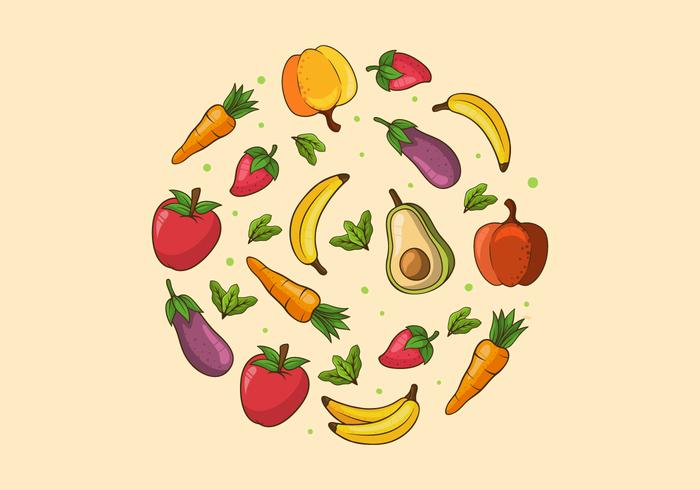 Healthy Food Background vector