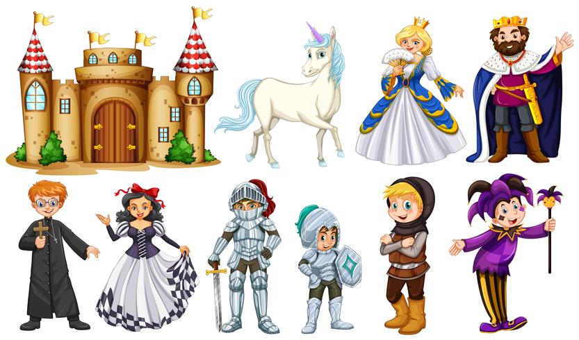 Different characters in fairy tales vector