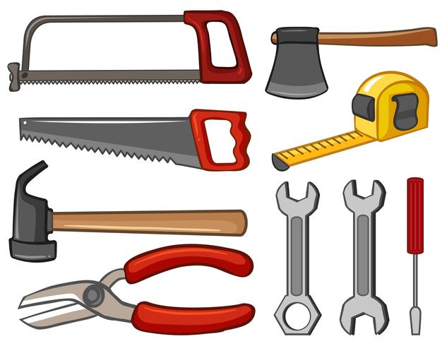 Different types of handtools vector