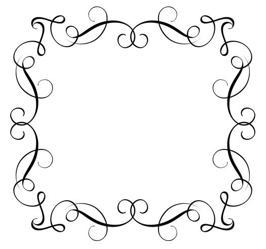 Decorative Frame and Borders Art. Calligraphy lettering Vector illustration EPS10