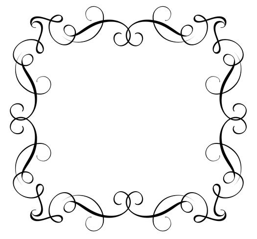 Decorative Frame and Borders Art. Calligraphy lettering Vector illustration EPS10