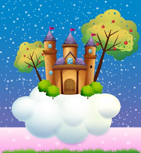 A castle on a cloud vector