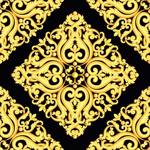 Seamless damask pattern. vector