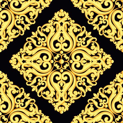 Seamless damask pattern. vector