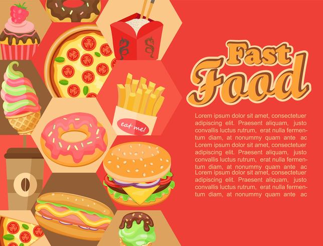 Fast food, vector. vector