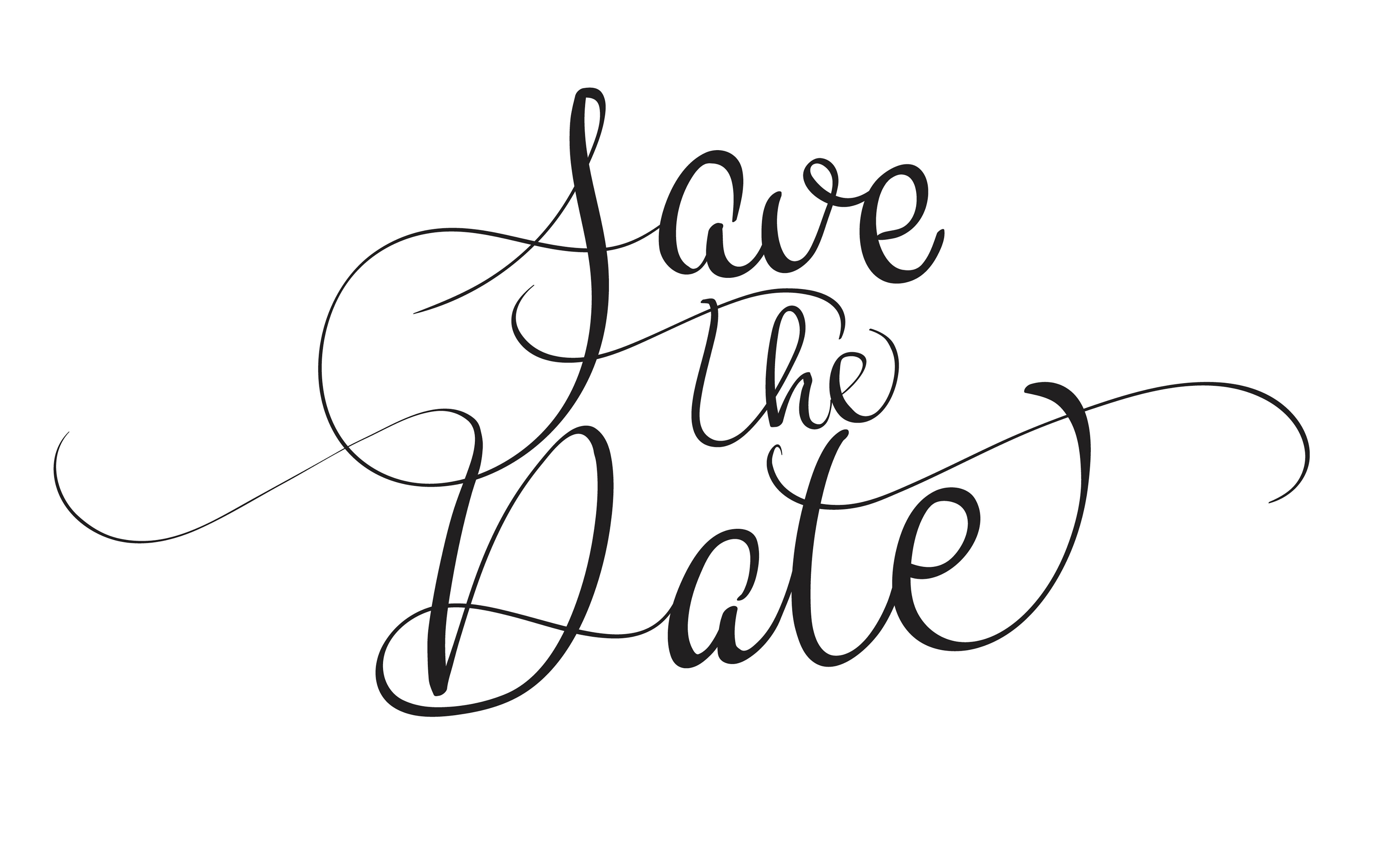 save-the-date-text-isolated-on-white-background-calligraphy-and-lettering-vector image