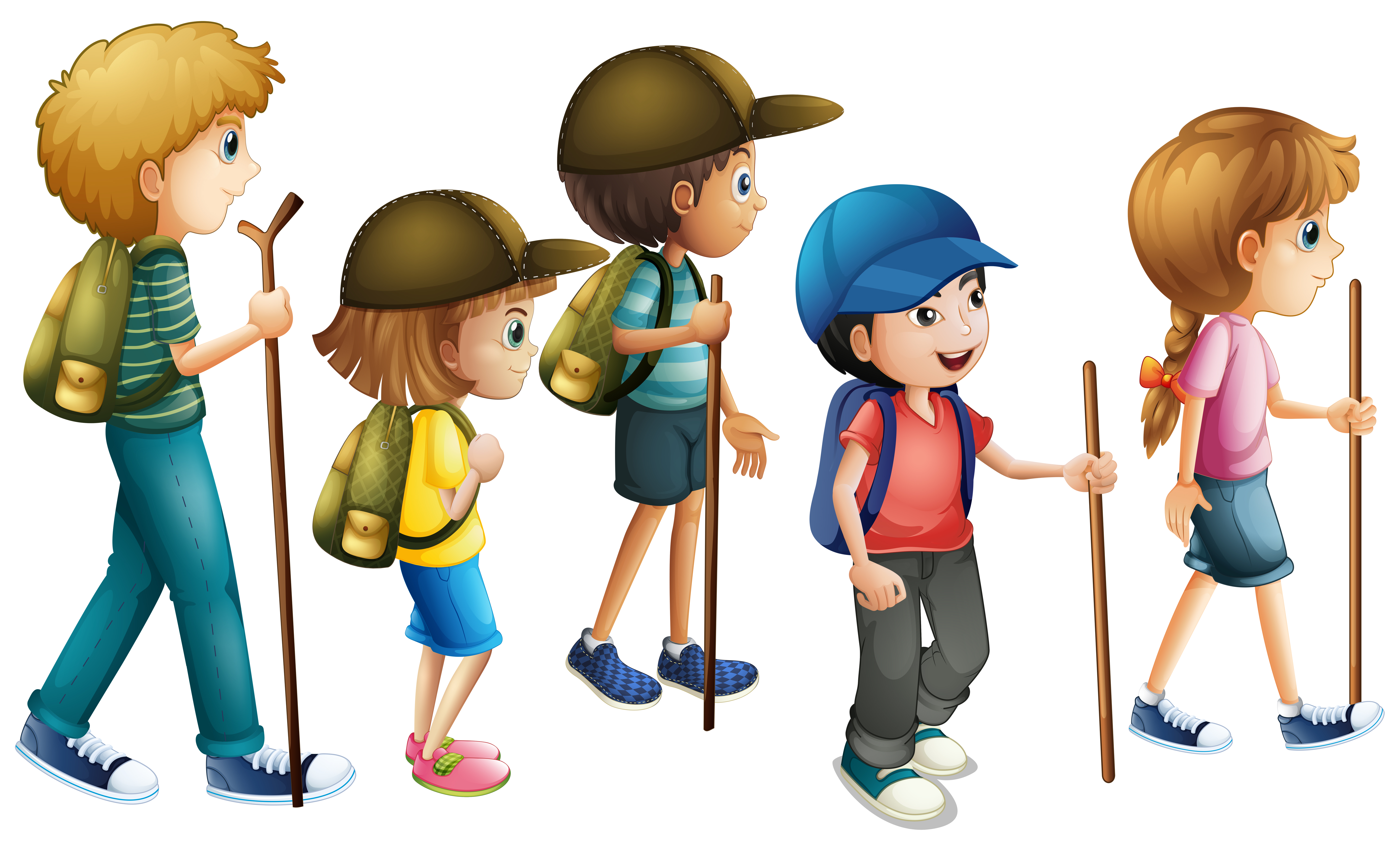 Kids Hiking Vector Art, Icons, and Graphics for Free Download
