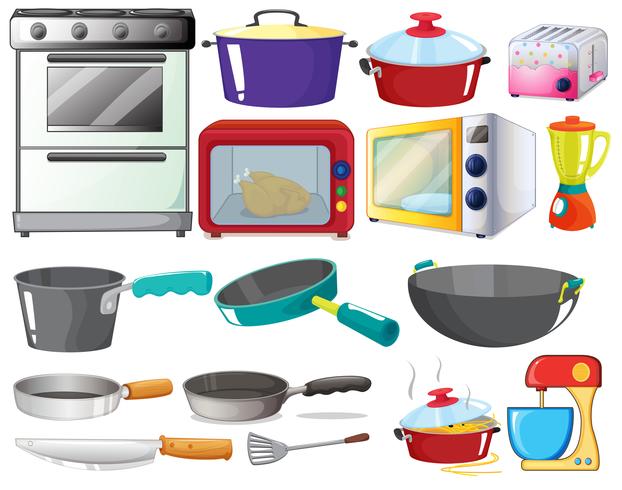 juego de cocina vector