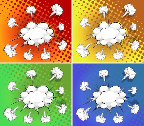 Explosión de nubes vector