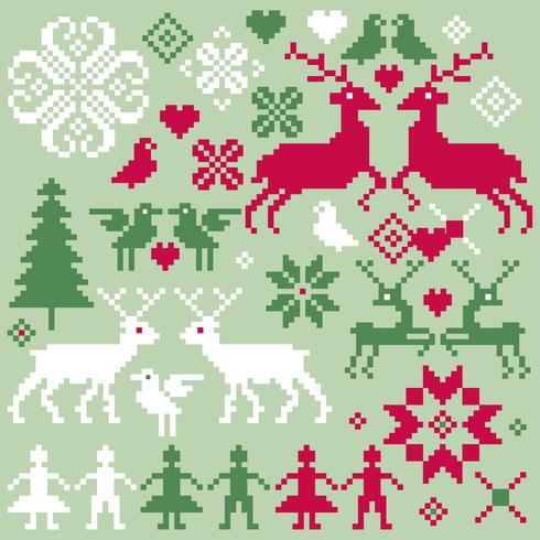 nordic vector winter motifs