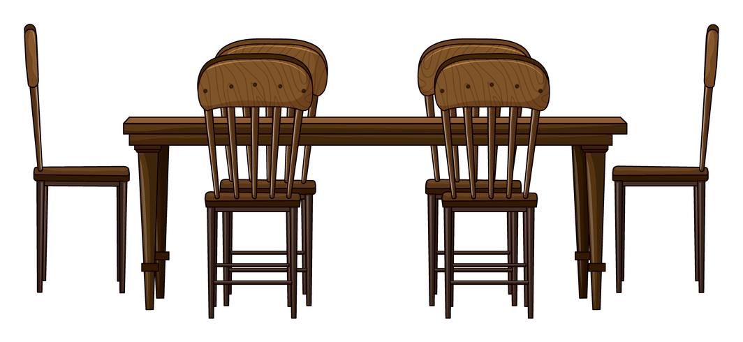 A dinning table vector