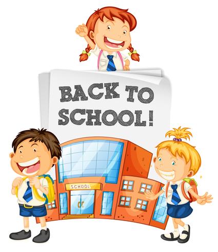 Students back to school template vector