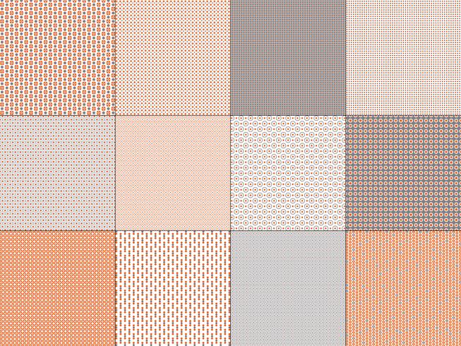 small orange grey geometric patterns vector