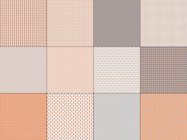 small orange grey geometric patterns vector