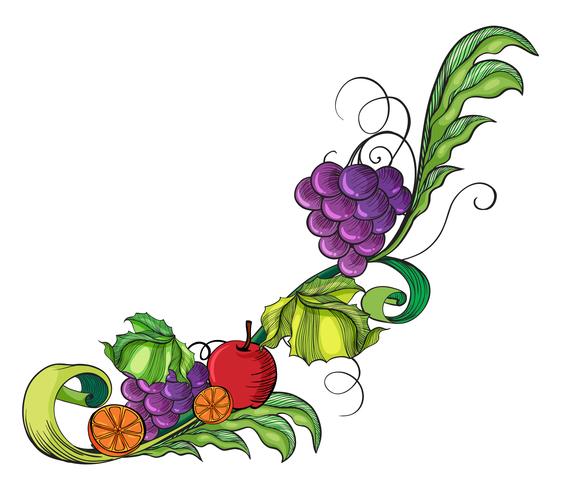 A fruity border vector