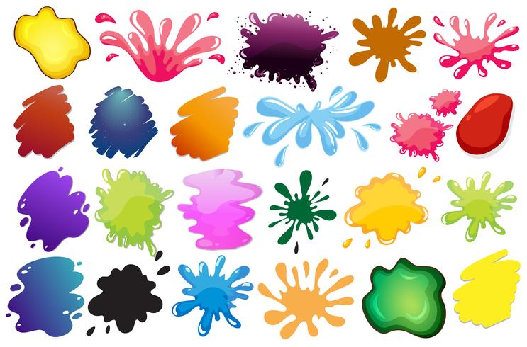 Painting ink splashes vector