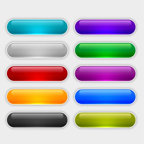 Download glossy web buttons set in different colors - Download Free Vector Art, Stock Graphics & Images