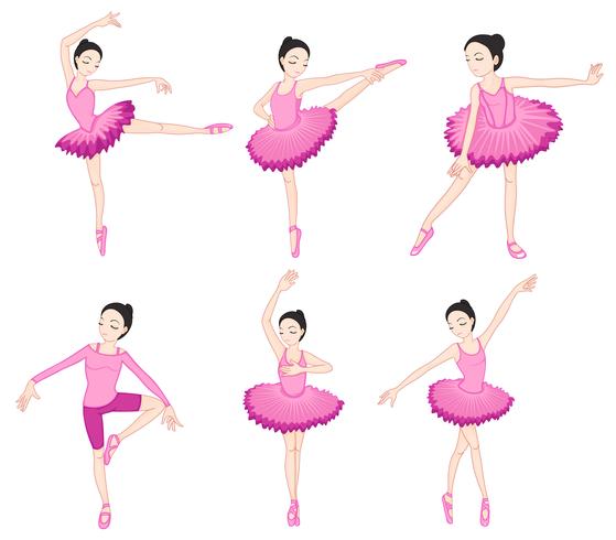 Ballerina set vector