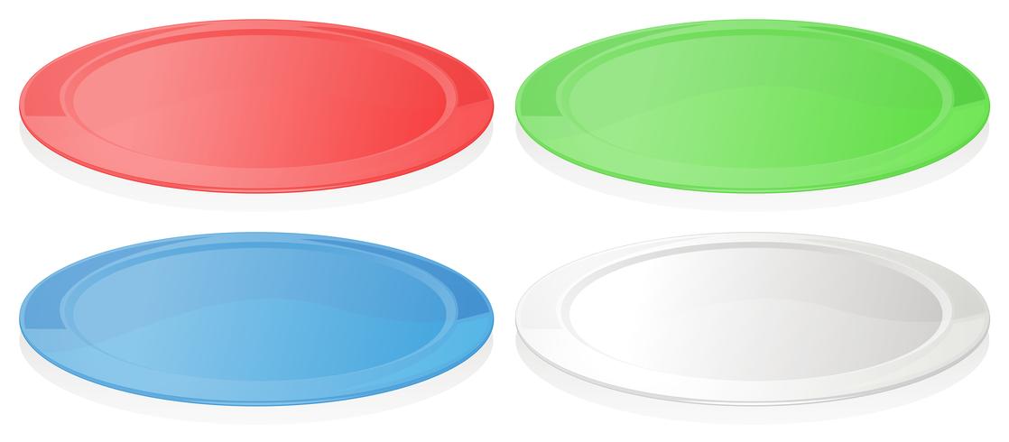 Colorful plates vector