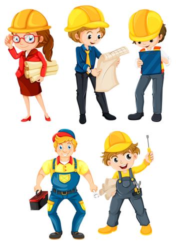 Hardworking people vector