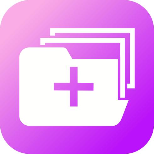 Carpeta médica llena el icono de fondo degradado multicolor vector