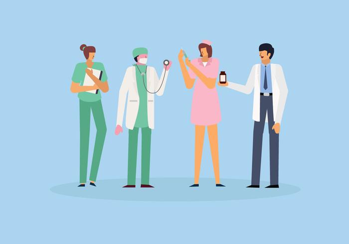 Healthcare Character Flat vector Illustration