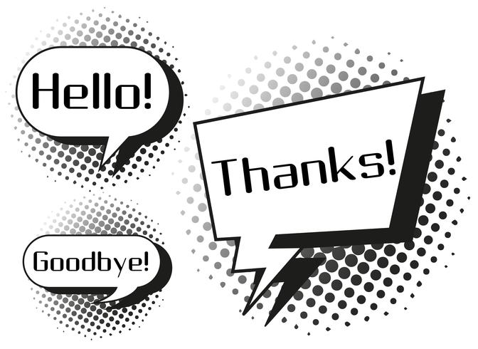 Expression words on speech bubbles vector