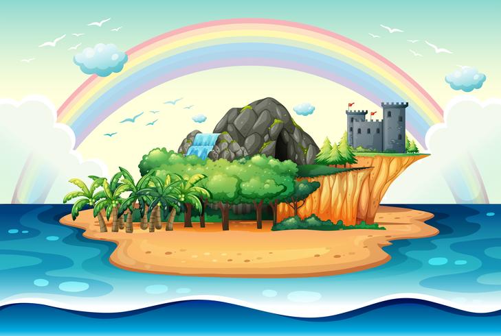 Desert island vector