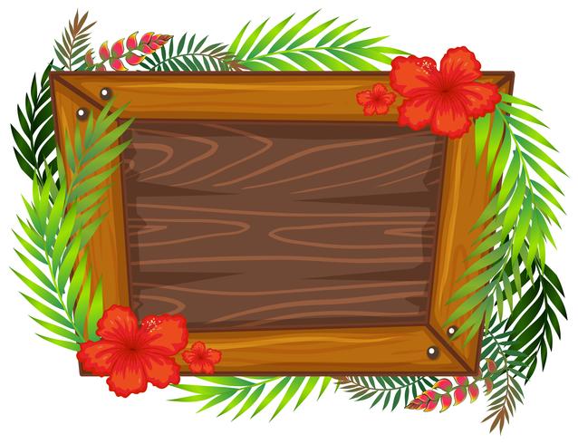 A beautiful wooden frame vector