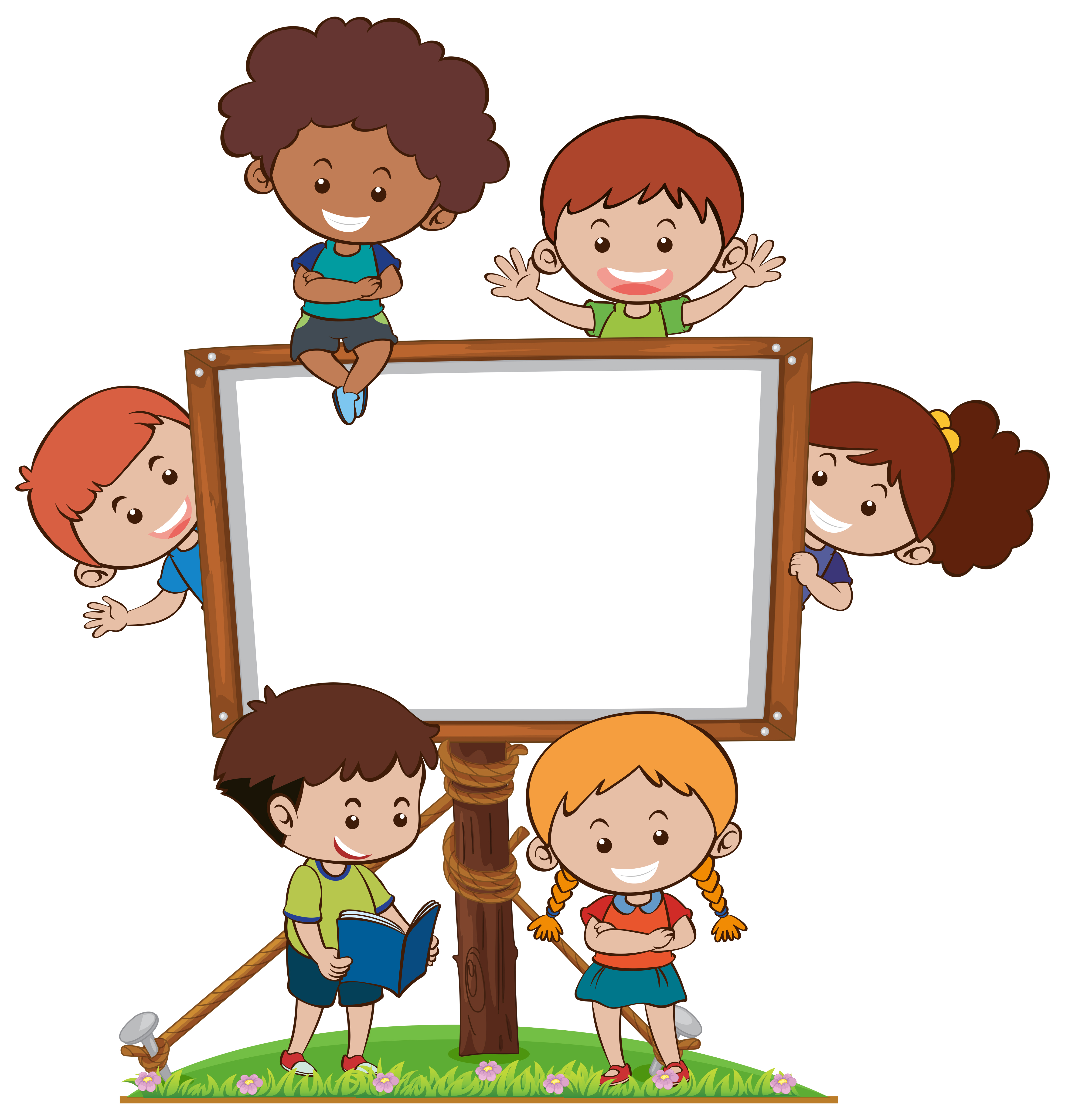Banner template with happy kids 418027 Vector Art at Vecteezy