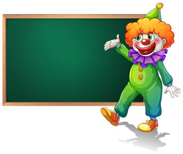 Board and clown vector