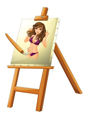 A painting of a woman vector