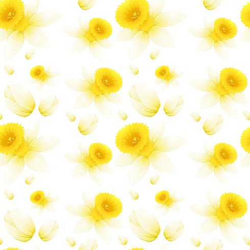 Background design with seamless flowers vector