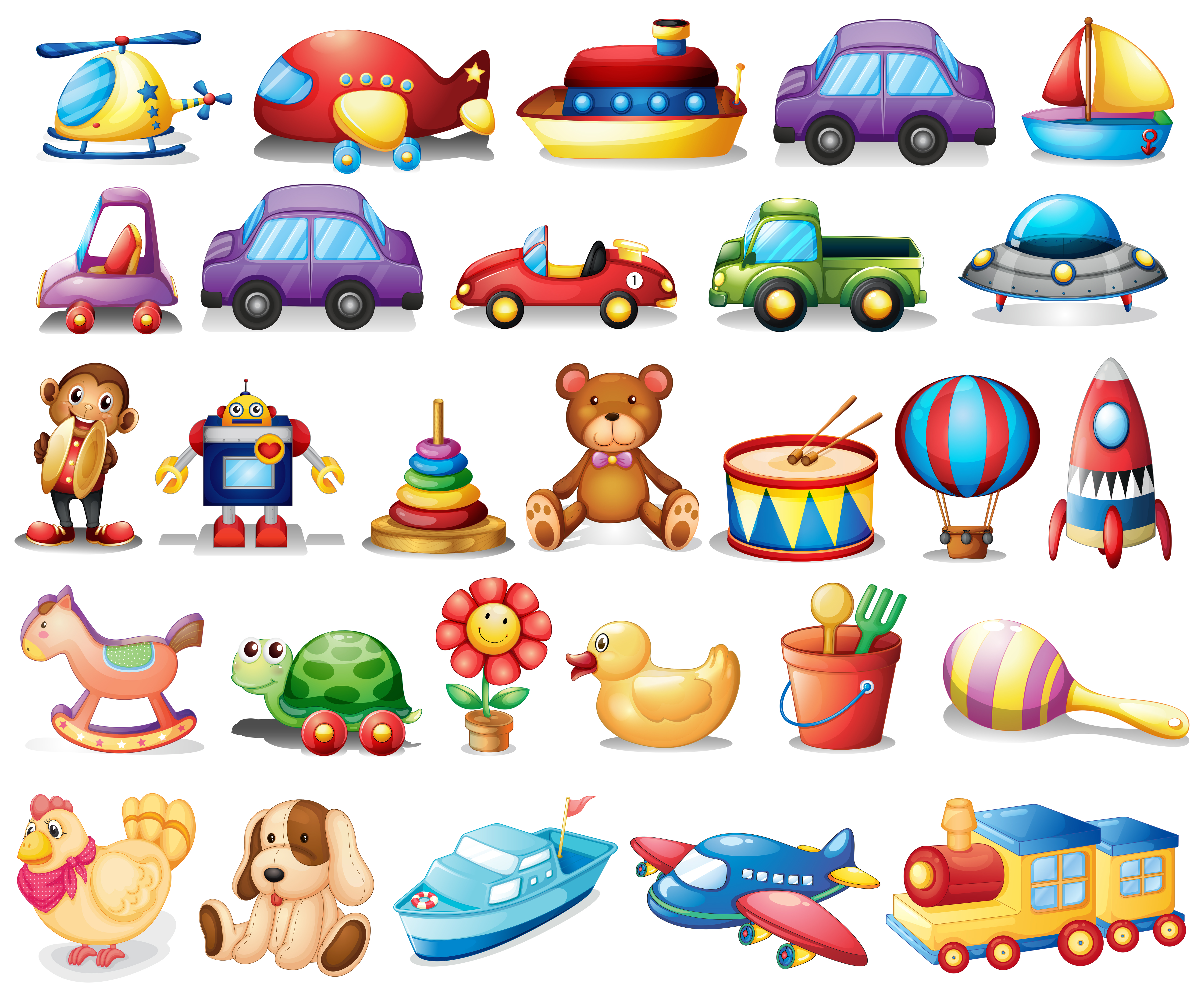 Collection of toys 418189 Download Free Vectors Clipart Graphics & Vector Art