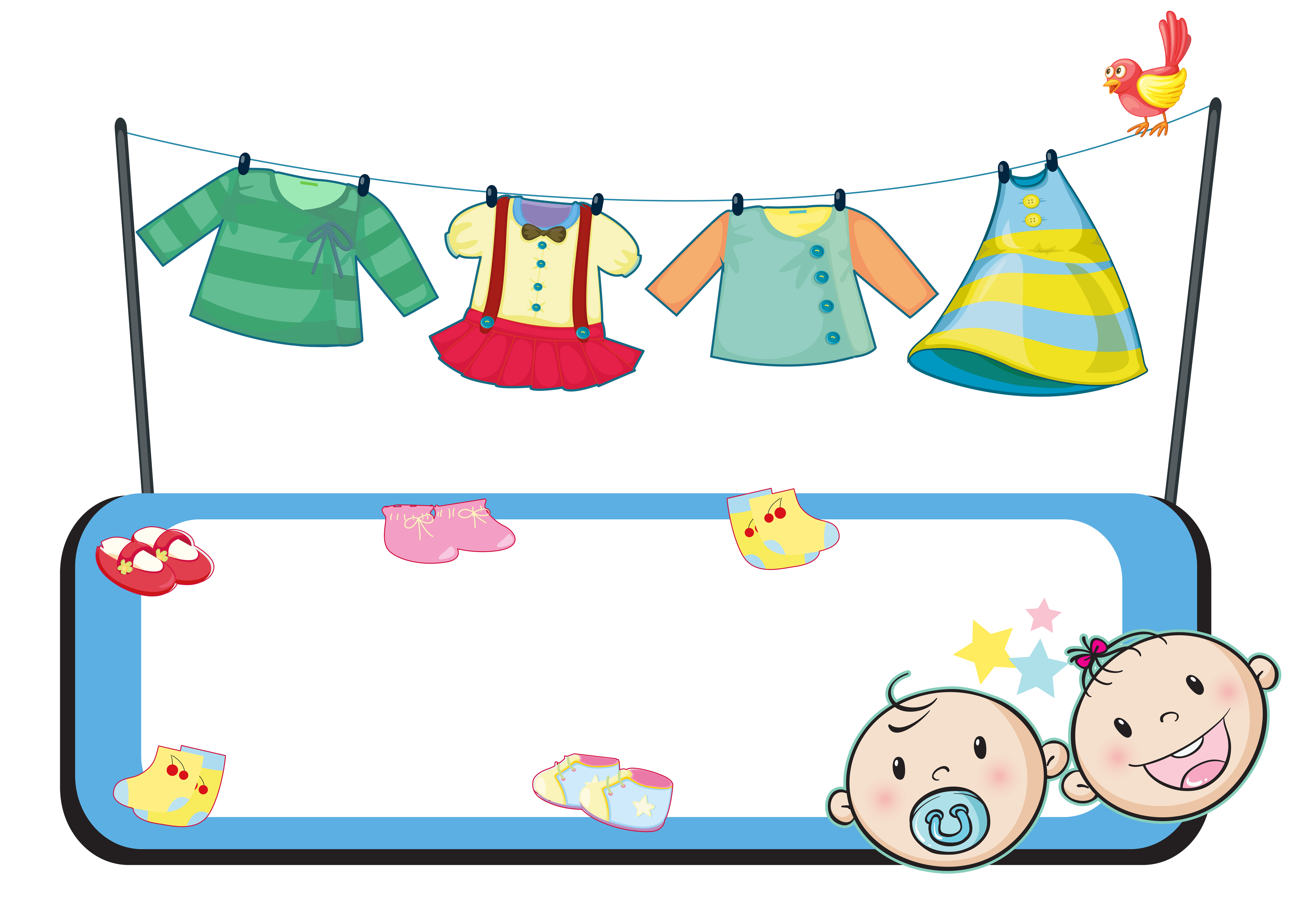 empty washing line clipart