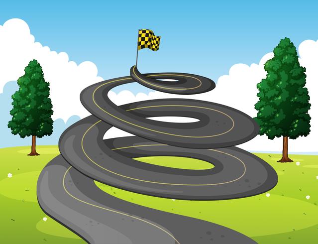 Round road in the park vector
