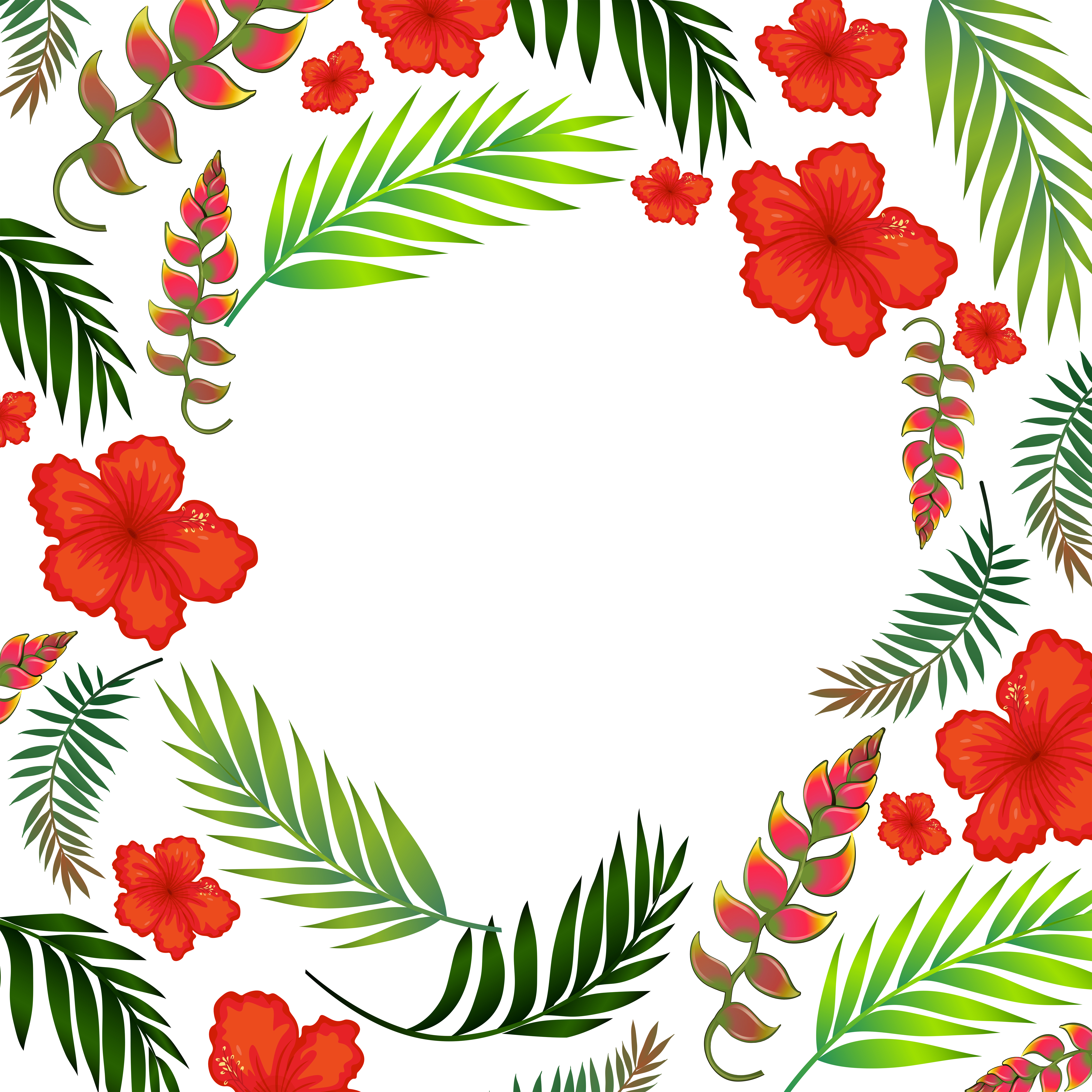 Download Beautiful Tropical Summer Flower Template - Download Free ...