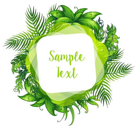 Border template with leaves in background vector