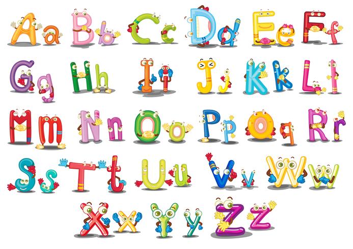 Alphabet characters vector