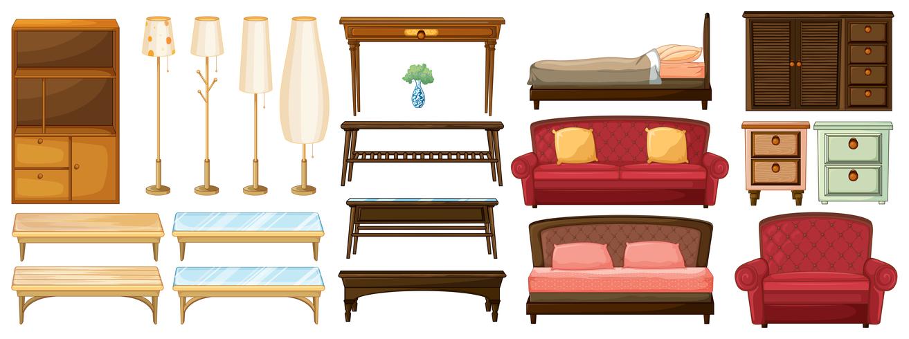 Diferentes muebles vector