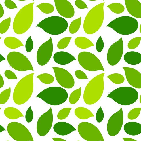 Green leaf seamless pattern vector