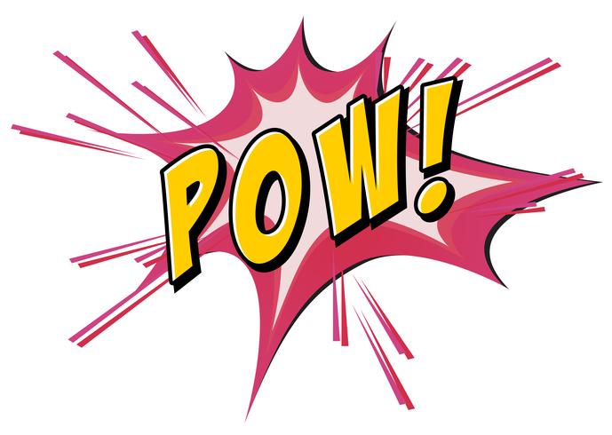 Pow flash on white vector