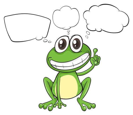 A small frog with empty callouts vector