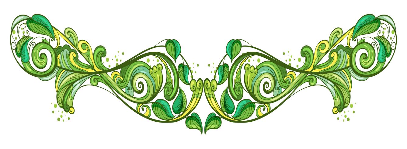 A leafy design frame vector
