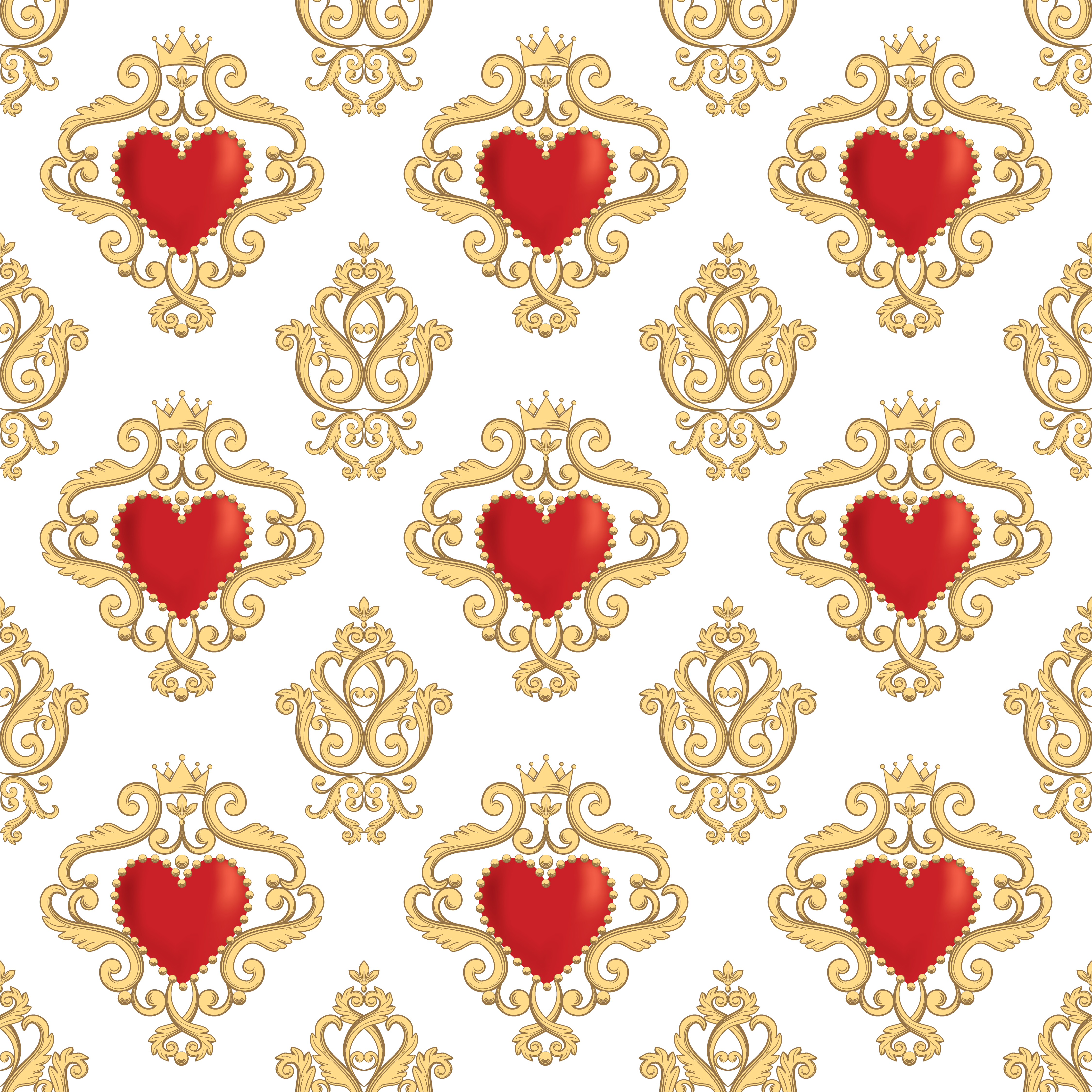 Download Seamless damask pattern with beautiful ornamental red ...